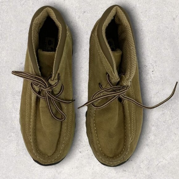 Route 66 Hiking Boots Mens Size 8 Beige Tan Brown Grip Lace Up Loafer Half Boot - Picture 5 of 11